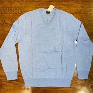 J crew factory men’s wool blend sweater size medium NEW with tags light blue